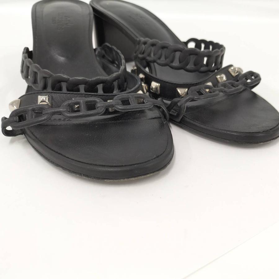 HERMES（エルメス） サンダル アジャッチオ シェーヌダンクル レザー