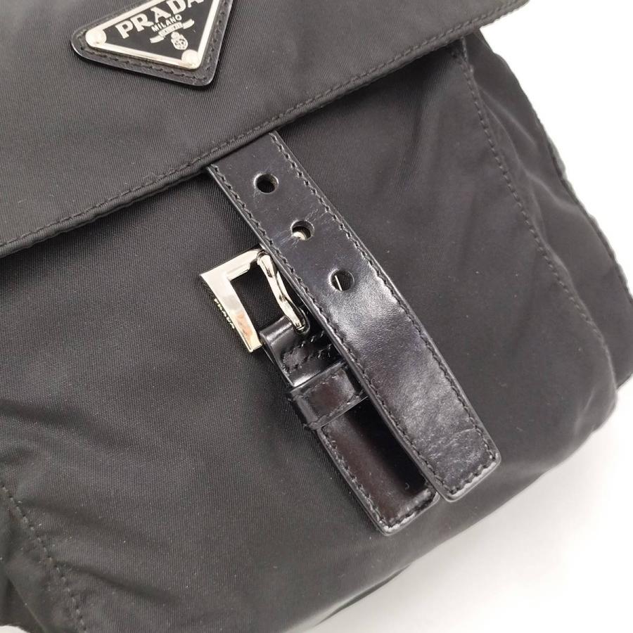 PRADA（プラダ） ショルダーバッグ 三角プレート ナイロン ブラック