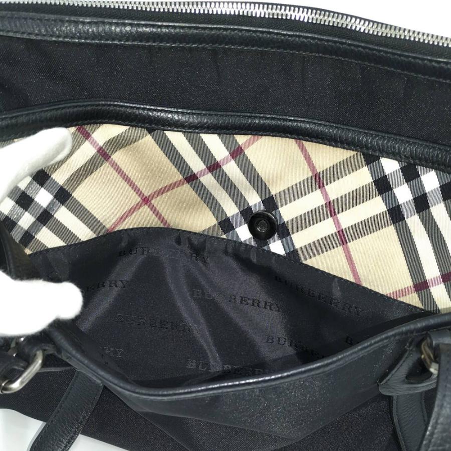 BURBERRY（バーバリー） トートバッグ チェック柄 ナイロン ブラック