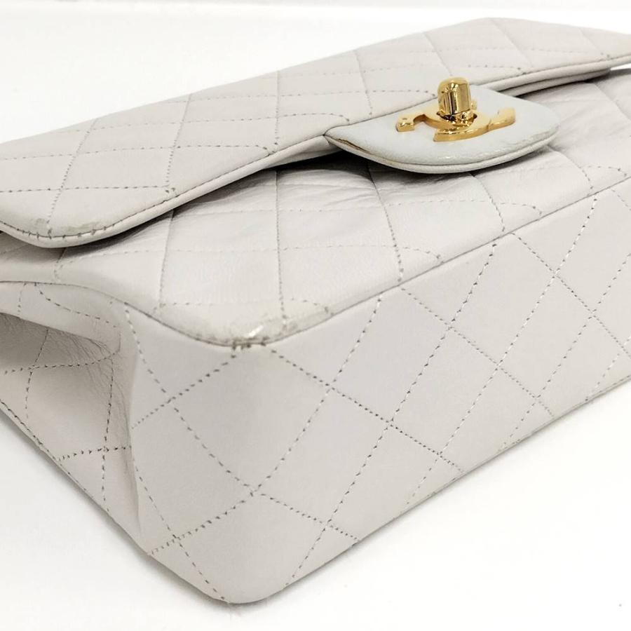 CHANEL / シャネル | マトラッセ 23 ダブルフラップ チェーン ショルダーバッグ | ホワイト | レディース CHANEL（シャネル） チェーンショルダーバッグ マトラッセ23 Wフラップ
