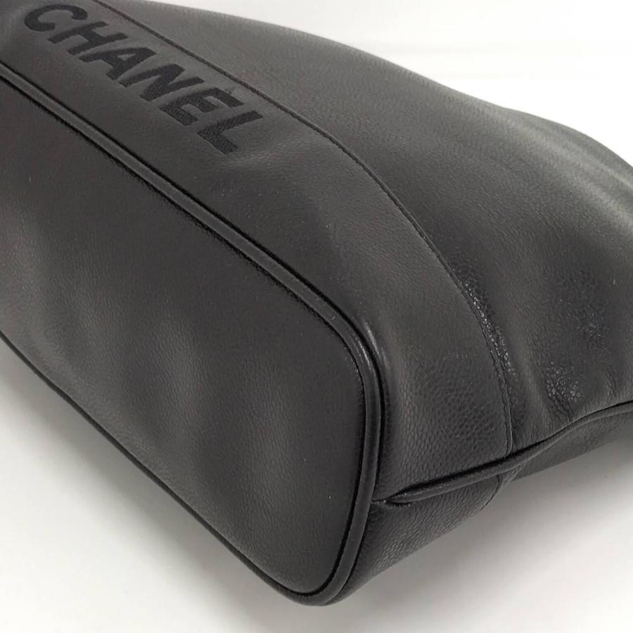 CHANEL チェーン ショルダーバッグ キャビアスキン ブラック A07265の画像