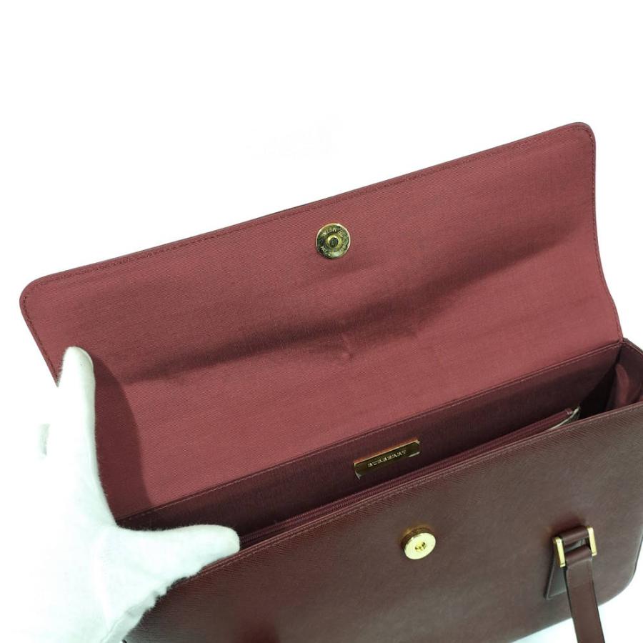 BURBERRY（バーバリー） ショルダーバッグ トートバッグ レザー レッド