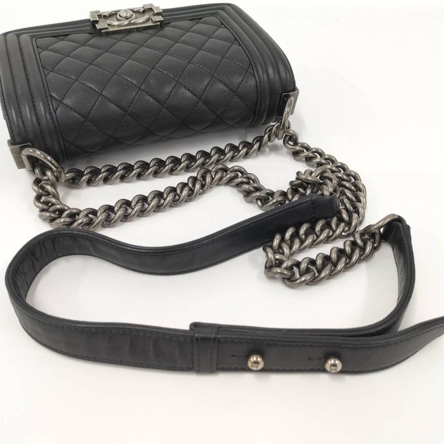 CHANEL(シャネル) ショルダーバッグ美品  ボーイシャネル/マトラッセ A67085 黒 アンティークゴールド金具/チェーンショルダー ラムスキン シャネル CHANEL ボーイシャネル20 A67085 29番台 ブラック×ゴールド