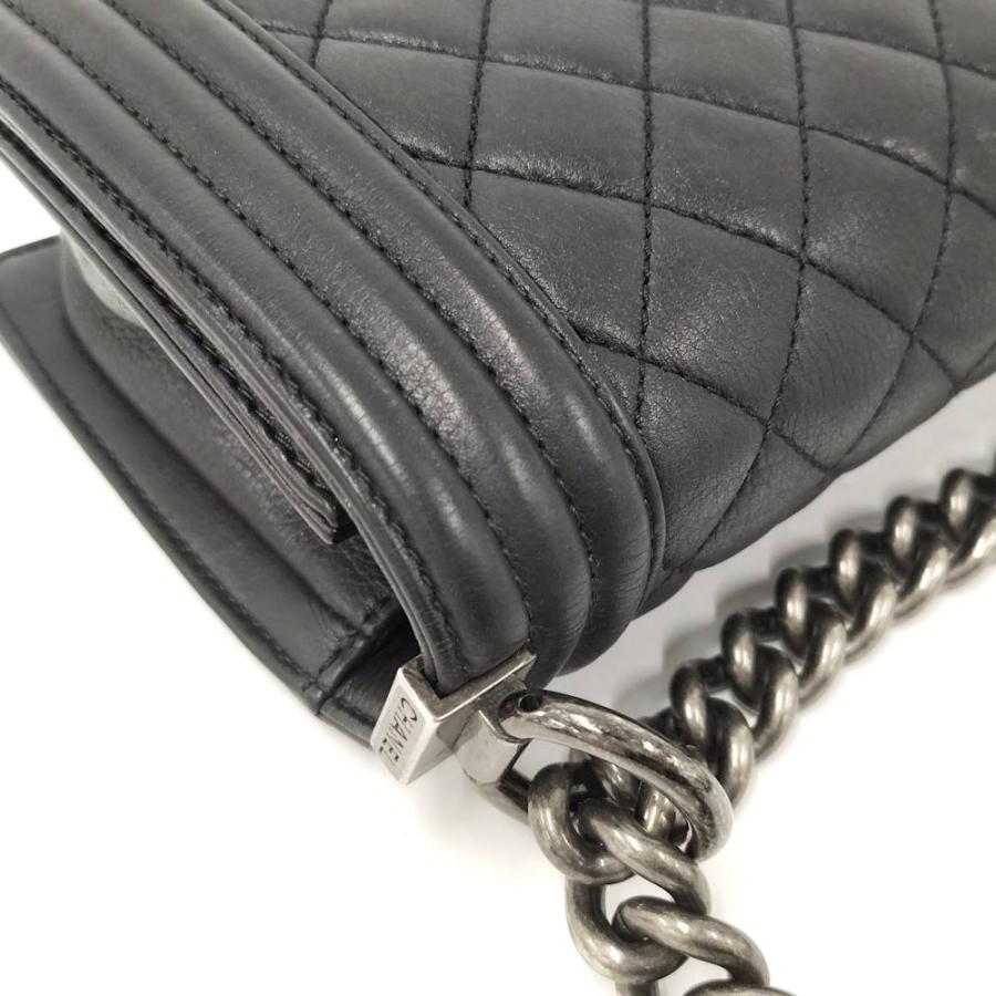 CHANEL(シャネル) ショルダーバッグ美品  ボーイシャネル/マトラッセ A67085 黒 アンティークゴールド金具/チェーンショルダー ラムスキン シャネル CHANEL ボーイシャネル20 A67085 29番台 ブラック×ゴールド