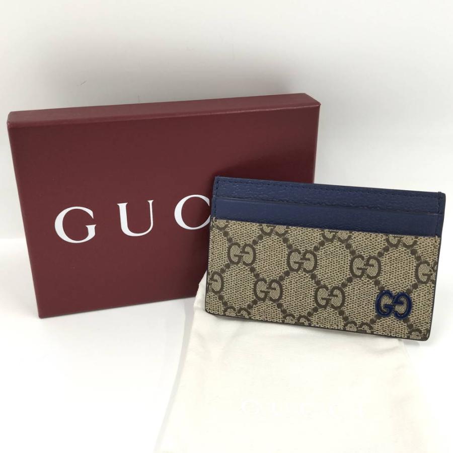 ✨美品✨ グッチ ケース ggスプリーム ブラウン レザー チェーン GUCCI（グッチ） カードケース GGスプリーム 768248 : JJコレクション