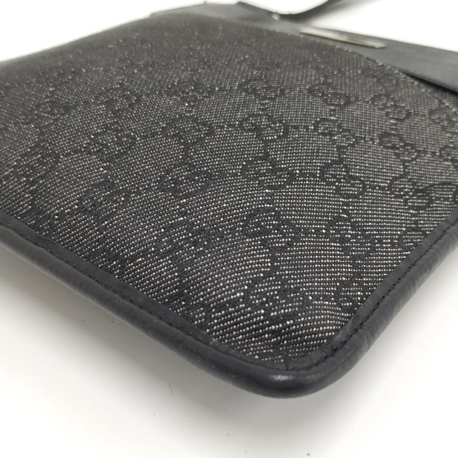 GUCCI（グッチ） ショルダーバッグ GGキャンバス レザー ブラック : JJ
