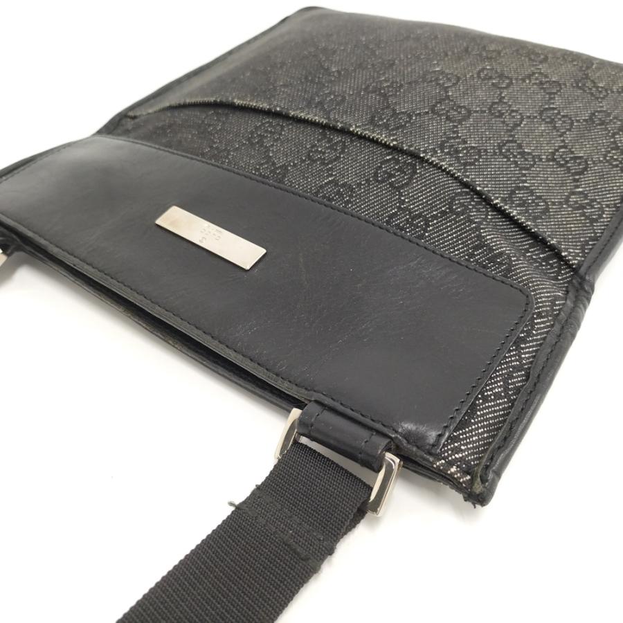 GUCCI（グッチ） ショルダーバッグ GGキャンバス レザー ブラック : JJ