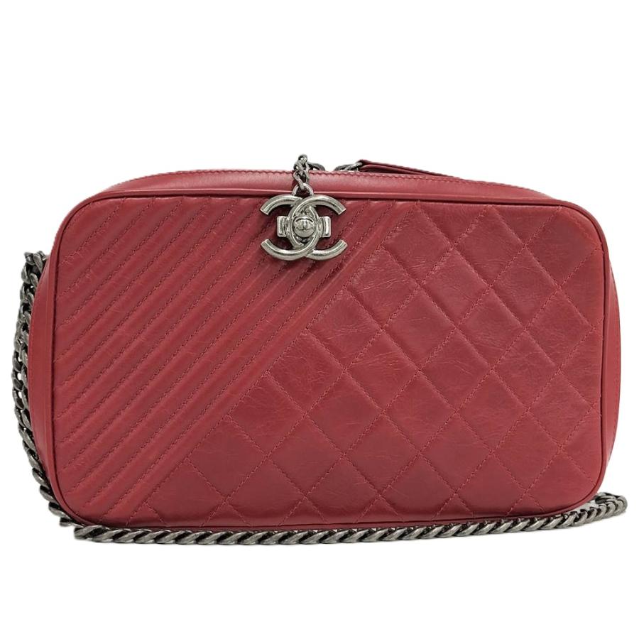 極美品 CHANEL ボーイシャネル チェーンショルダー ショルダーバッグ CHANEL（シャネル） ボーイシャネル チェーンショルダーバッグ レザー