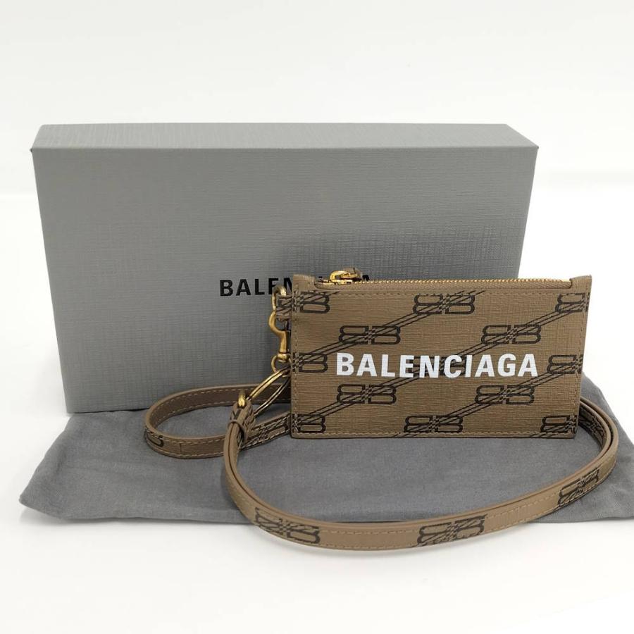 【美品】バレンシアガ PARIS フラグメントケース ケース ストラップ BALENCIAGA（バレンシアガ） フラグメントケース ストラップ付き PVC