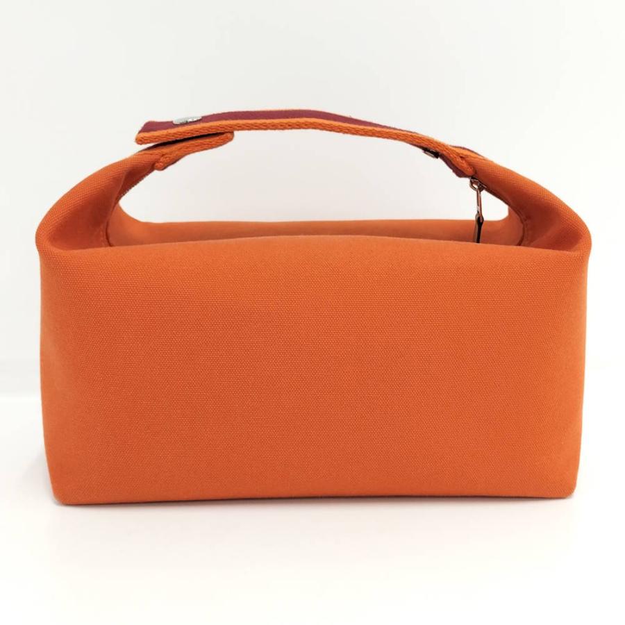 HERMES（エルメス） ブリッドアブラック ポーチ キャンバス オレンジ 