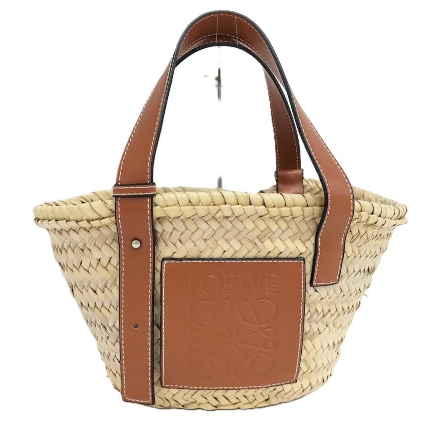 LOEWE（ロエベ） カゴバッグ ストロー×レザー ブラウン : JJ