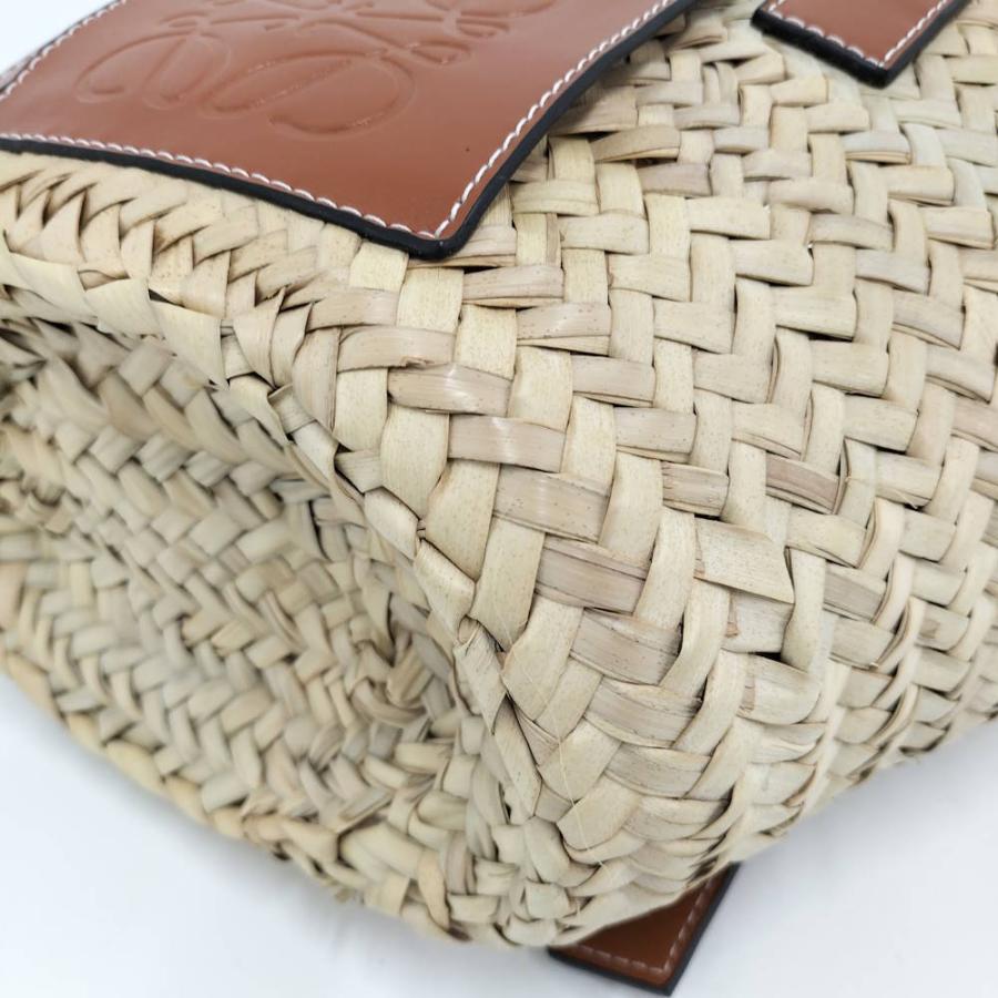 LOEWE（ロエベ） カゴバッグ ストロー×レザー ブラウン : JJ