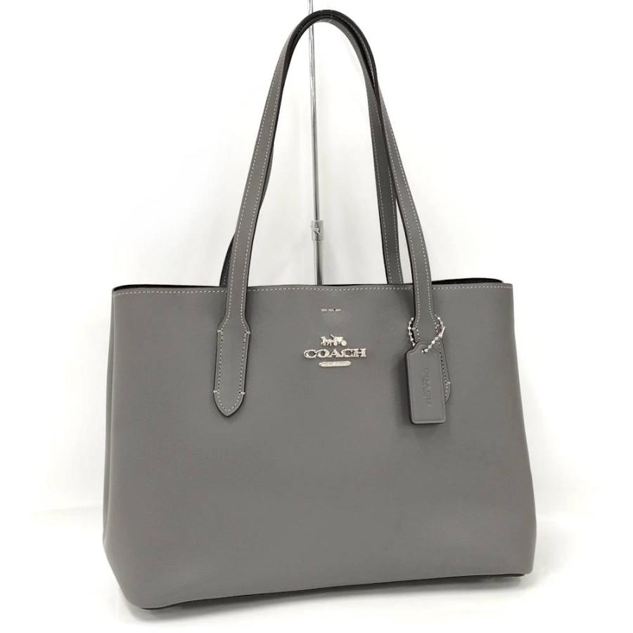COACH コーチ F48733 レザー トートバッグ グレー　A4収納可 COACH（コーチ） トートバッグ レザー グレー F48733 : JJコレクション