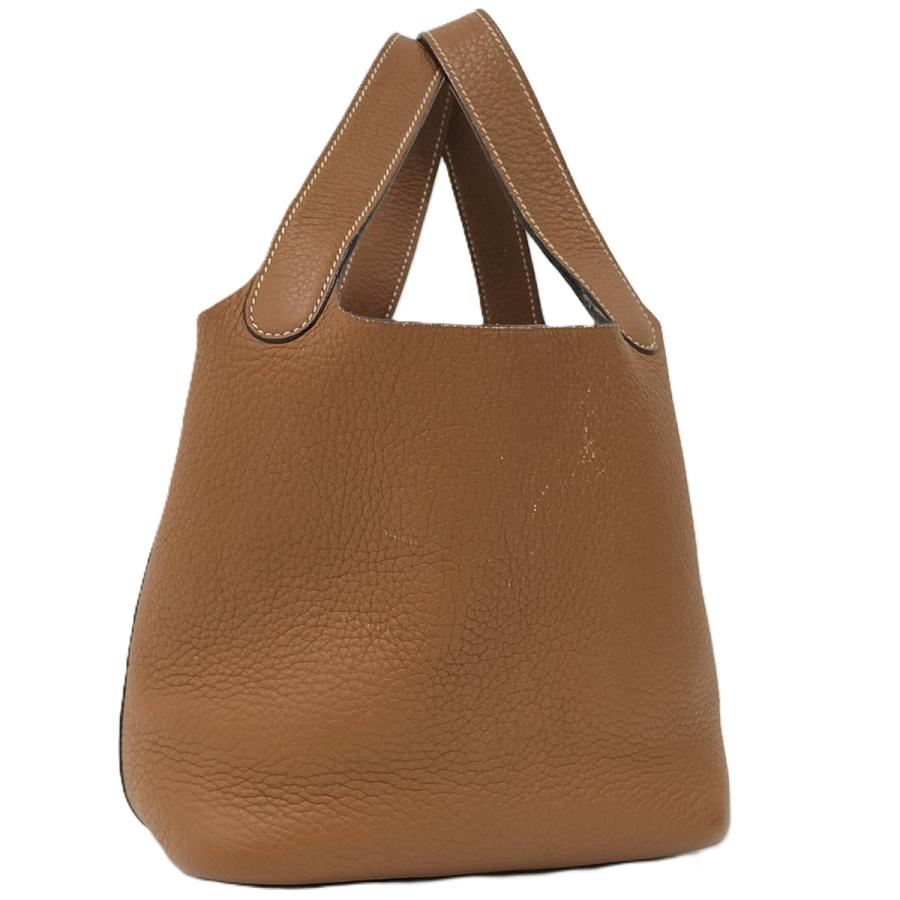 HERMES ピコタン ハンドバッグ レザー ブラウン □I刻印 : JJ