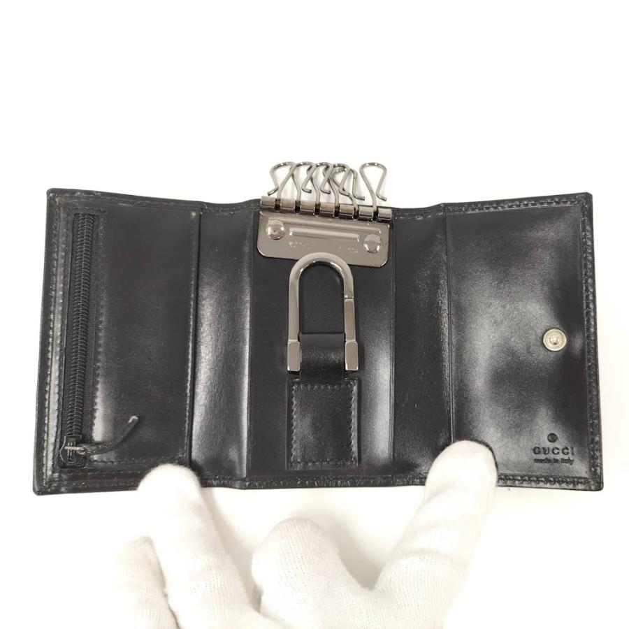 GUCCI キーケース 6連 ブラック レザー 00304160857 ブランド別