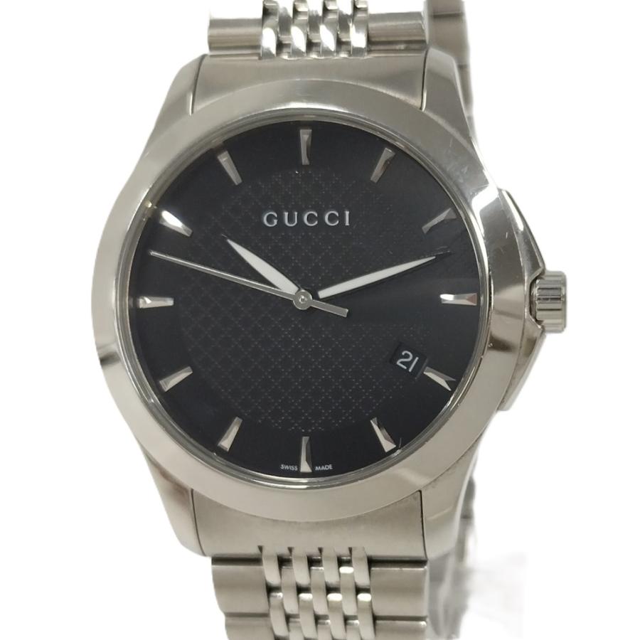 GUCCI（グッチ） 腕時計 SS ブラック文字盤 クオーツ 126.4 YA126402