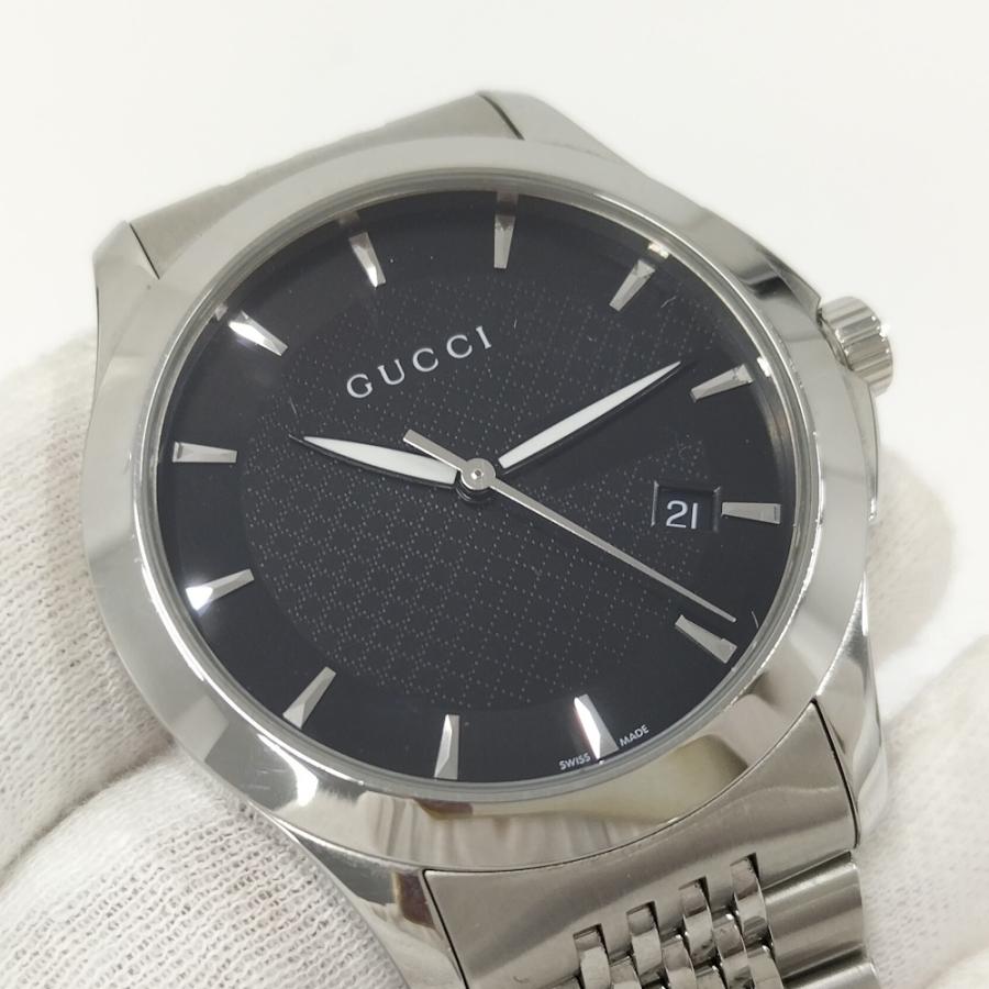 GUCCI（グッチ） 腕時計 SS ブラック文字盤 クオーツ 126.4 YA126402