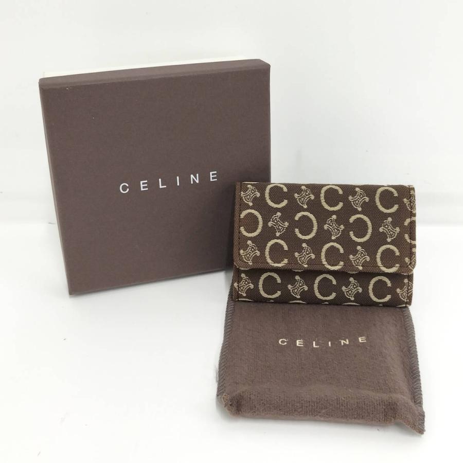 新品同様 ＊ CELINE セリーヌ マカダム キャンバス 6連キーケース 茶色 CELINE（セリーヌ） CELINE 6連キーケース マカダム キャンバス