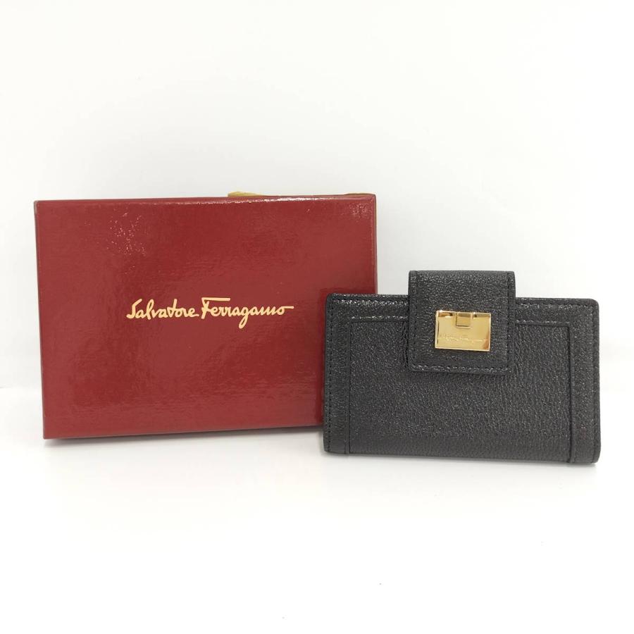 FERRAGAMO（フェラガモ） FERRAGAMO 6連キーケース レザー ブラック