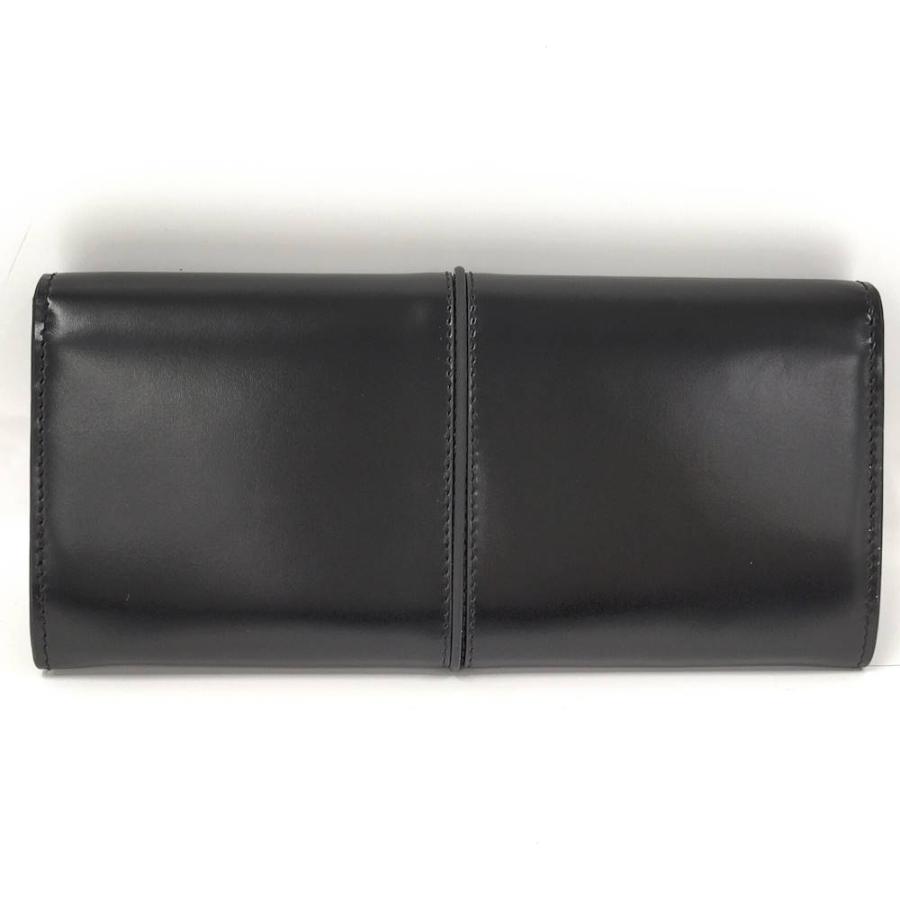 TODS Tタイムレス 二つ折り長財布 レザー ブラック TODS Tタイムレス 二つ折り長財布 レザー ブラック : JJコレクション