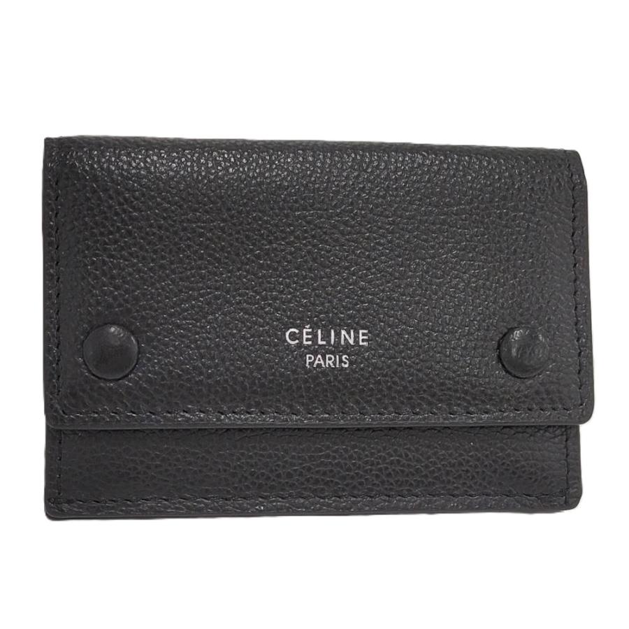 CELINE（セリーヌ） 三つ折り財布 レザー ブラック : JJコレクション