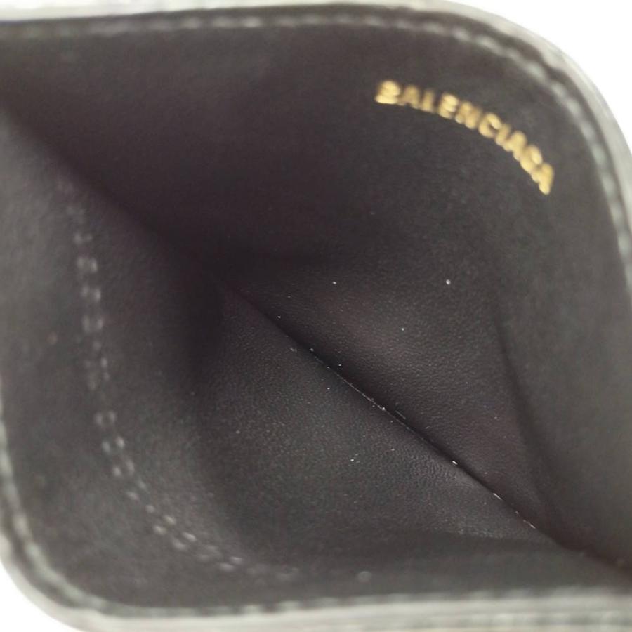 BALENCIAGA モナコ パスケース レザー ブラック 765463_7