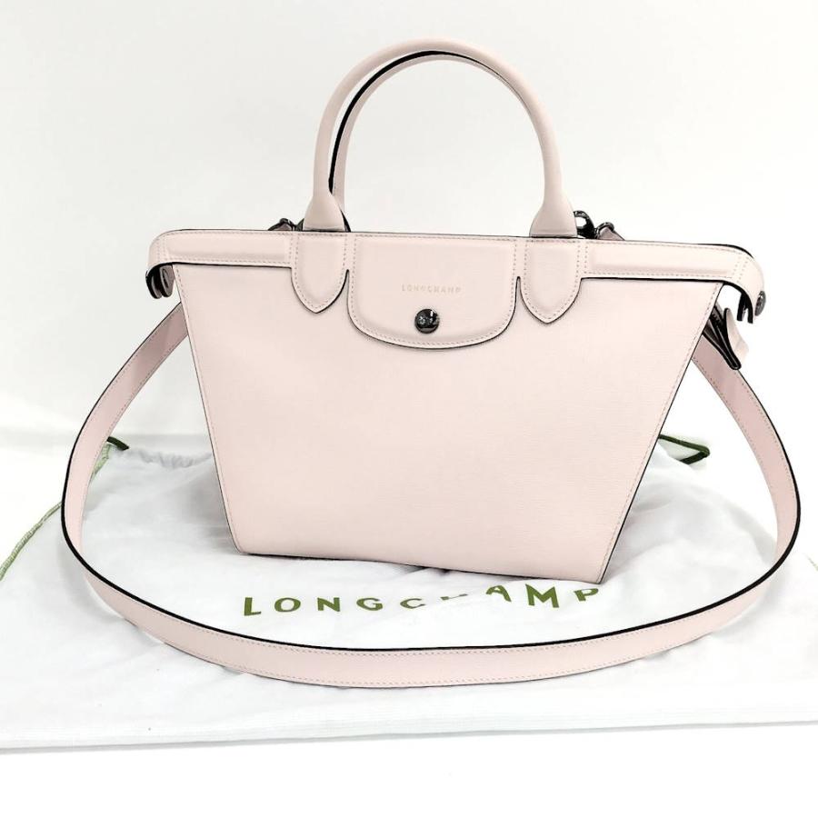 LONGCHAMP 2WAYバッグ レザー ピンク_9