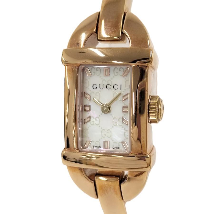 GUCCI（グッチ） レディース 腕時計 クォーツ SS ゴールド GP ホワイト