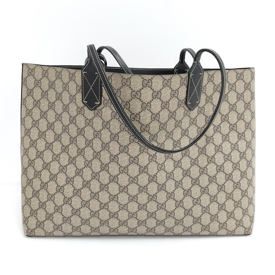 GUCCI（グッチ） リバーシブル・トートバッグ GGスプリーム ベージュ
