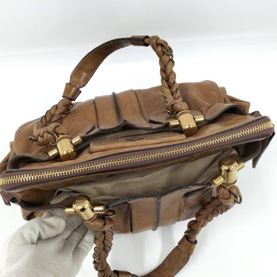 Chloé エロイーズブラウンレザーバッグ Chloe（クロエ） エロイーズ ハンドバッグ レザー ブラウン : JJ
