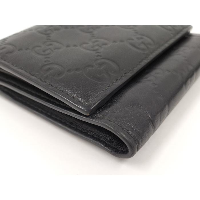 GUCCI 三つ折り財布 レザー ブラック 268533 : JJコレクション