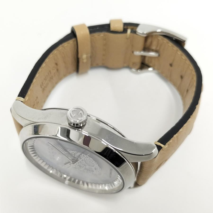 GUCCI タイムレス キャット シェル文字盤 オーストリッチレザーベルト GUCCI（グッチ） タイムレス キャット シェル文字盤 オーストリッチ