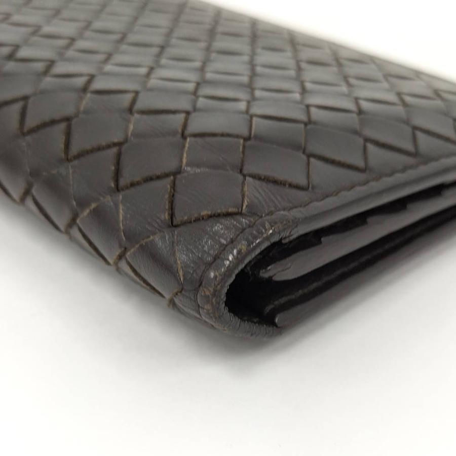 BOTTEGA VENETA イントレチャート 長財布 二つ折り ダークブラウン BOTTEGA VENETA（ボッテガ・ヴェネタ） 二つ折り長財布 イントレ