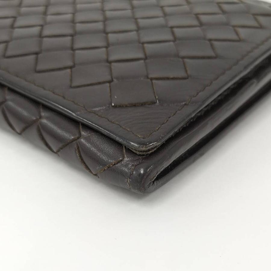 BOTTEGA VENETA 二つ折り　ダークブラウン BOTTEGA VENETA（ボッテガ・ヴェネタ） 二つ折り長財布 イントレ