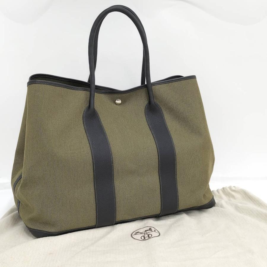 HERMES（エルメス） ガーデンパーティGM トートバッグ キャンバス