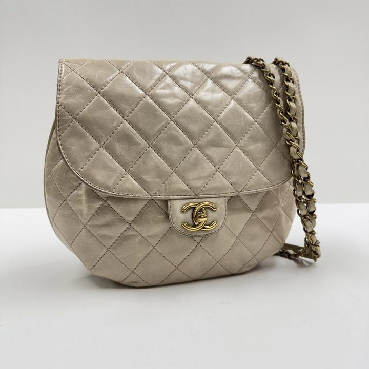 CHANEL シャネル フラップダブル チェーンショルダーバッグ カーフ