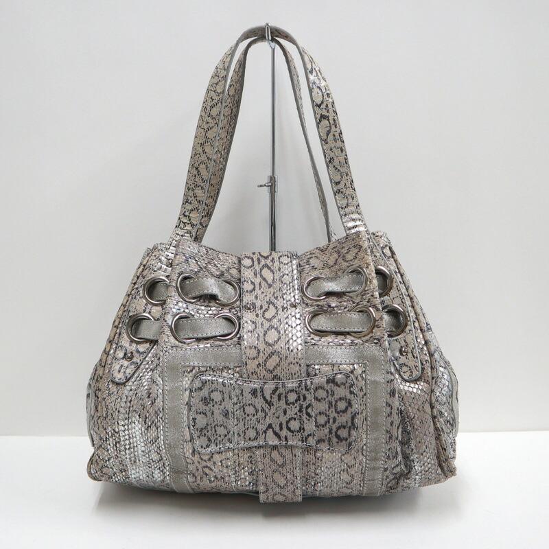 JIMMY CHOO ジミーチュウ ラモナ トートバッグ レザー×パイソン型押し