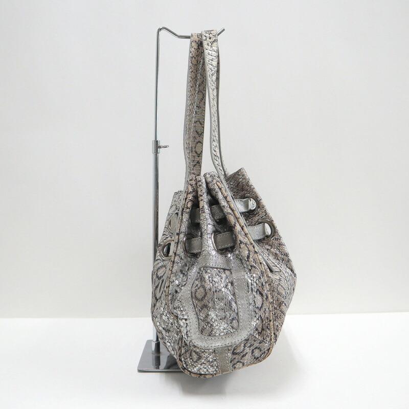 JIMMY CHOO ジミーチュウ ラモナ トートバッグ レザー×パイソン型押し