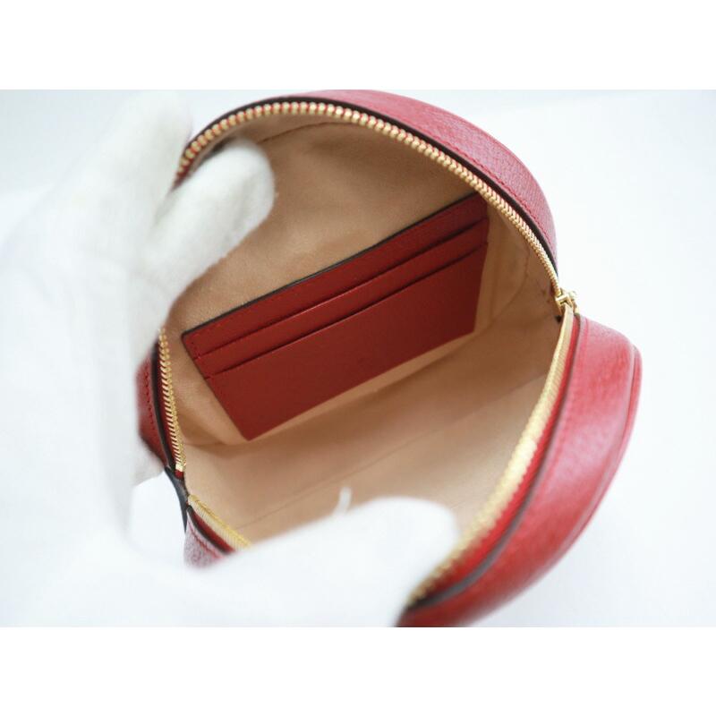 GUCCI グッチ ミニ・サークル・リュック オフィディア×GGフローラ PVC×レザー カーキ×レッド 598661_5