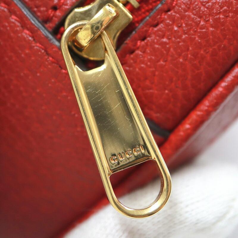 GUCCI グッチ ミニ・サークル・リュック オフィディア×GGフローラ PVC×レザー カーキ×レッド 598661_7