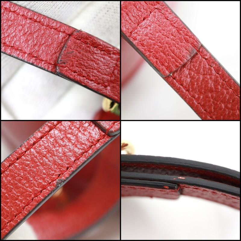 GUCCI グッチ ミニ・サークル・リュック オフィディア×GGフローラ PVC×レザー カーキ×レッド 598661_8
