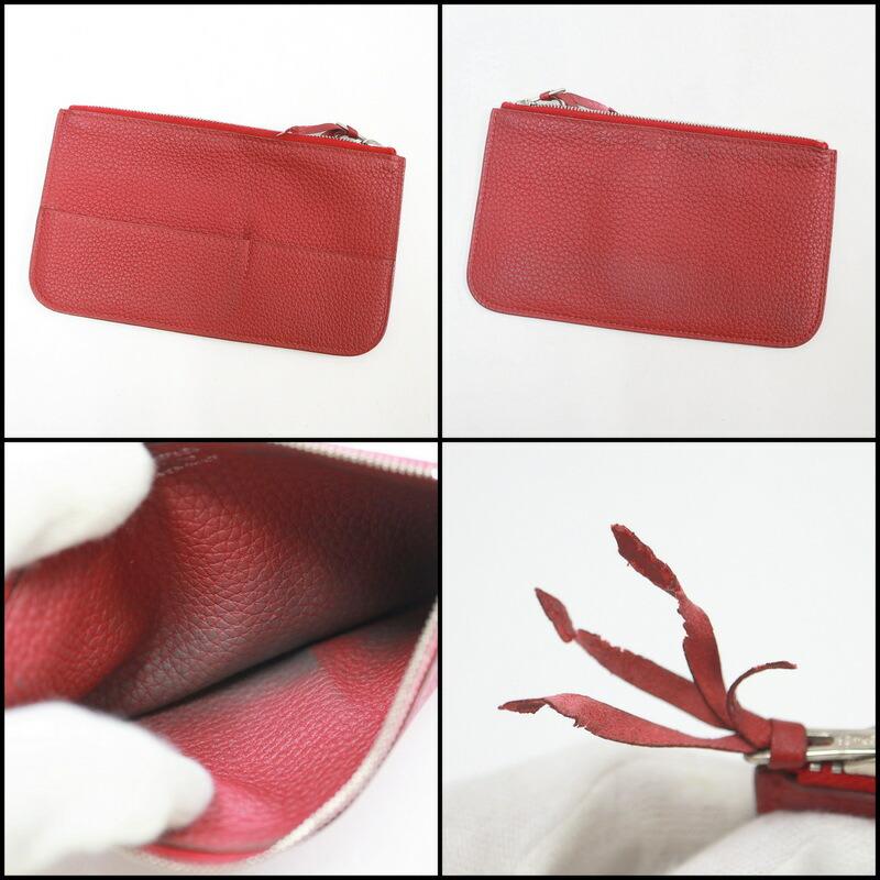 HERMES エルメス ドゴンGM 二つ折り長財布 トゴ ボルドー×シルバー金具