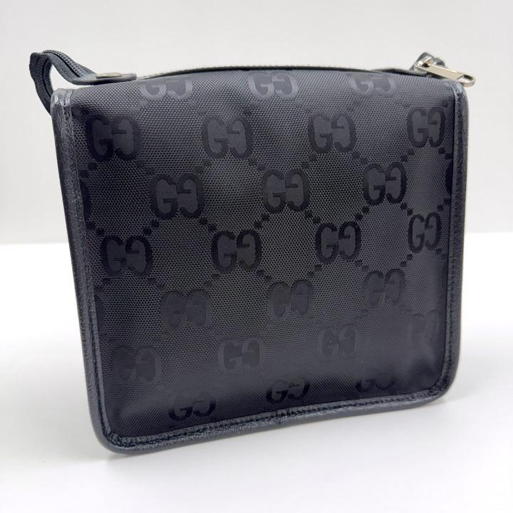 GUCCI グッチ ナイロン ポーチ ブラック 正規品 GG柄 GUCCI（グッチ） ポーチ レディース ブランド 化粧ポーチ GGナイロン