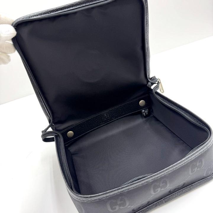 GUCCI グッチ ミニポーチ キーリング付き GGロゴ オフザグリッド GUCCI グッチ オフ ザ グリッド ミニ ポーチ ロゴ 箔押し エンボス