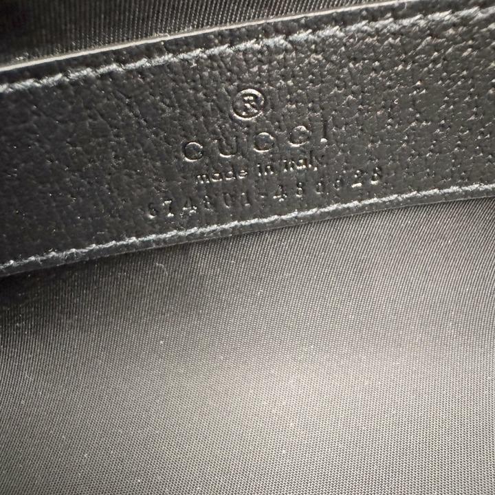 GUCCI グッチ ナイロン ポーチ ブラック 正規品 GG柄 GUCCI グッチ オフザグリッド・トラベルポーチ ナイロン×レザー