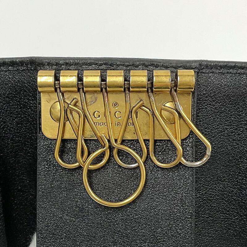 GUCCI グッチ バンブー 6連キーケース レザー ブラック 658636 : JJ