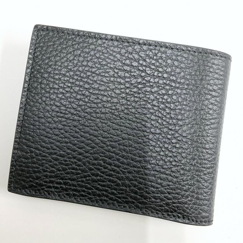 GUCCI グッチ インターロッキングG 2つ折りコンパクト財布 ブラック