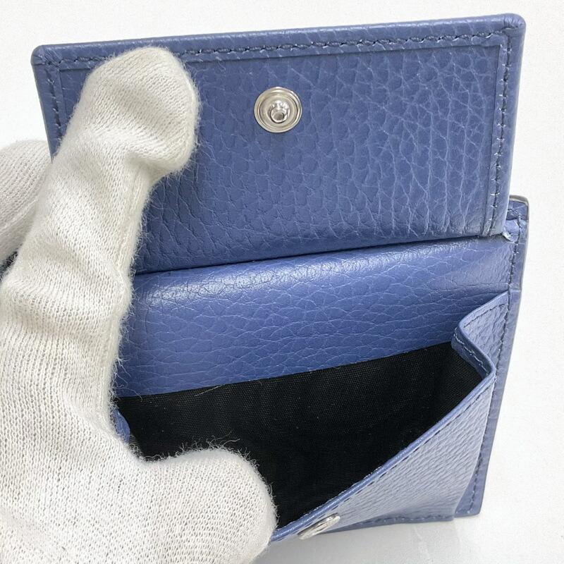 GUCCI グッチ インターロッキングG 2つ折りコンパクト財布 ブラック