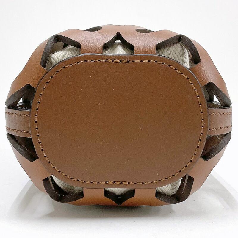 LOEWE ロエベ アナグラム カットアウト ポケット ショルダー ブラウン
