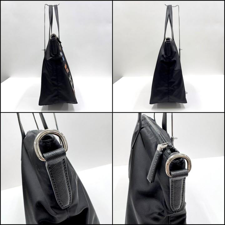 PRADA プラダ テスートキャラクター・2WAYトート ブラック ナイロン 